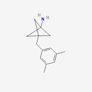 molecular formula C14H19N B2361754 3-[(3,5-Dimethylphenyl)methyl]bicyclo[1.1.1]pentan-1-amine CAS No. 2287299-52-7