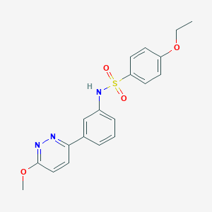 molecular formula C19H19N3O4S B2361756 4-ethoxy-N-[3-(6-methoxypyridazin-3-yl)phenyl]benzenesulfonamide CAS No. 895804-51-0