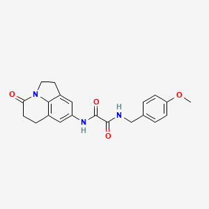 N1-(4-methoxybenzyl)-N2-(4-oxo-2,4,5,6-tetrahydro-1H-pyrrolo[3,2,1-ij]quinolin-8-yl)oxalamide