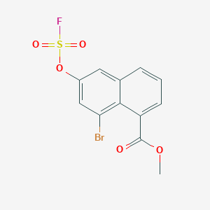 molecular formula C12H8BrFO5S B2361767 Methyl 8-bromo-6-fluorosulfonyloxynaphthalene-1-carboxylate CAS No. 2411220-95-4