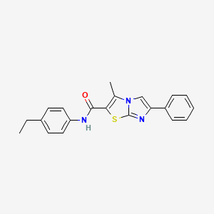 molecular formula C21H19N3OS B2361772 N-(4-ethylphenyl)-3-methyl-6-phenylimidazo[2,1-b]thiazole-2-carboxamide CAS No. 933216-33-2