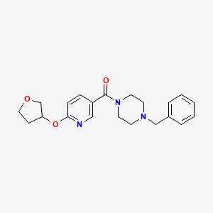 (4-Benzylpiperazin-1-yl)(6-((tetrahydrofuran-3-yl)oxy)pyridin-3-yl)methanone