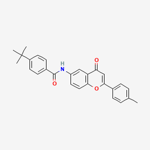 molecular formula C27H25NO3 B2361785 4-叔丁基-N-[2-(4-甲苯基)-4-氧代-4H-色满-6-基]苯甲酰胺 CAS No. 923233-96-9