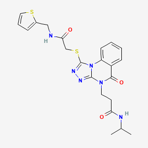 molecular formula C22H24N6O3S2 B2361793 Methyl 4-[({5-[5-(azepan-1-ylcarbonyl)-1,2,4-oxadiazol-3-yl]-2-methylphenyl}sulfonyl)amino]benzoate CAS No. 1115896-23-5