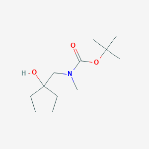 molecular formula C12H23NO3 B2361797 tert-butyl N-[(1-hydroxycyclopentyl)methyl]-N-methylcarbamate CAS No. 181472-55-9