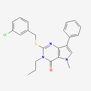 2-((3-chlorobenzyl)thio)-5-methyl-7-phenyl-3-propyl-3H-pyrrolo[3,2-d]pyrimidin-4(5H)-one