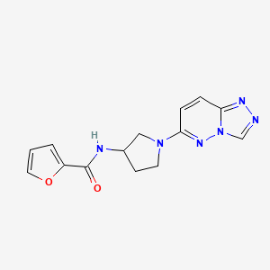molecular formula C14H14N6O2 B2361812 N-(1-([1,2,4]triazolo[4,3-b]pyridazin-6-yl)pyrrolidin-3-yl)furan-2-carboxamide CAS No. 2034336-64-4