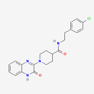 N-(4-chlorophenethyl)-1-(3-oxo-3,4-dihydroquinoxalin-2-yl)piperidine-4-carboxamide