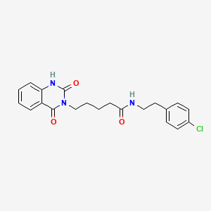 N-[2-(4-chlorophenyl)ethyl]-5-(2,4-dioxo-1H-quinazolin-3-yl)pentanamide