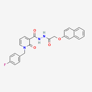 1-(4-fluorobenzyl)-N'-(2-(naphthalen-2-yloxy)acetyl)-2-oxo-1,2-dihydropyridine-3-carbohydrazide
