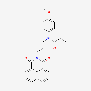 N-(3-(1,3-dioxo-1H-benzo[de]isoquinolin-2(3H)-yl)propyl)-N-(4-methoxyphenyl)propionamide