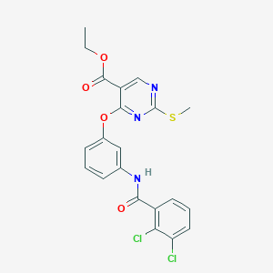 Ethyl 4-{3-[(2,3-dichlorobenzoyl)amino]phenoxy}-2-(methylsulfanyl)-5-pyrimidinecarboxylate