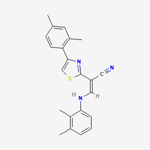 (Z)-3-((2,3-dimethylphenyl)amino)-2-(4-(2,4-dimethylphenyl)thiazol-2-yl)acrylonitrile