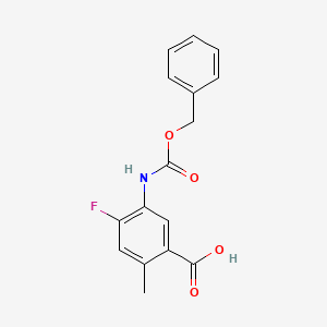 4-Fluoro-2-methyl-5-(phenylmethoxycarbonylamino)benzoic acid
