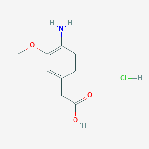 2-(4-Amino-3-methoxyphenyl)acetic acid;hydrochloride