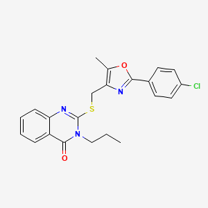 2-(((2-(4-chlorophenyl)-5-methyloxazol-4-yl)methyl)thio)-3-propylquinazolin-4(3H)-one