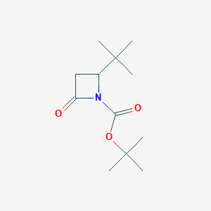 molecular formula C12H21NO3 B2361845 叔丁基 2-叔丁基-4-氧代氮杂环丁烷-1-羧酸酯 CAS No. 1335042-29-9