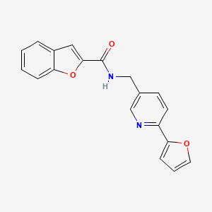 N-((6-(furan-2-yl)pyridin-3-yl)methyl)benzofuran-2-carboxamide
