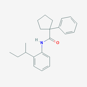 molecular formula C22H27NO B2361852 N-(2-(1-Methylpropyl)phenyl)(phenylcyclopentyl)formamide CAS No. 1024056-75-4