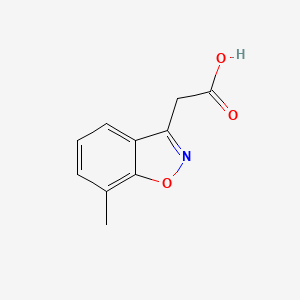 molecular formula C10H9NO3 B2361855 Ácido 2-(7-metil-1,2-benzoxazol-3-il)acético CAS No. 34172-93-5