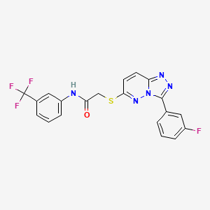 2-((3-(3-fluorophenyl)-[1,2,4]triazolo[4,3-b]pyridazin-6-yl)thio)-N-(3-(trifluoromethyl)phenyl)acetamide