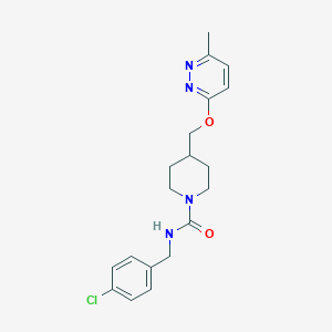 N-[(4-Chlorophenyl)methyl]-4-[(6-methylpyridazin-3-yl)oxymethyl]piperidine-1-carboxamide