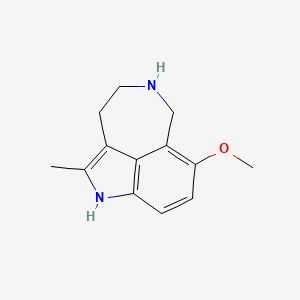 molecular formula C13H16N2O B2361859 7-Methoxy-2-methyl-3,10-diazatricyclo[6.4.1.0^{4,13}]trideca-1,4,6,8(13)-tetraene CAS No. 1707367-39-2