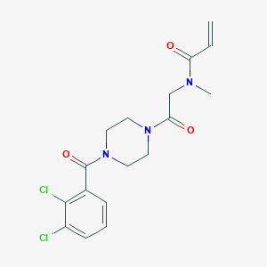 molecular formula C17H19Cl2N3O3 B2361865 N-[2-[4-(2,3-Dichlorobenzoyl)piperazin-1-yl]-2-oxoethyl]-N-methylprop-2-enamide CAS No. 2198014-97-8
