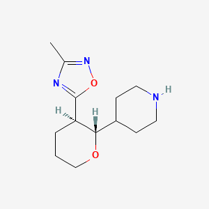 3-Methyl-5-[(2S,3R)-2-piperidin-4-yloxan-3-yl]-1,2,4-oxadiazole