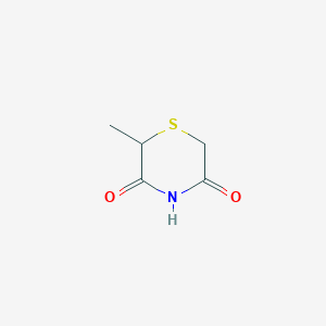 molecular formula C5H7NO2S B2361868 2-Methylthiomorpholine-3,5-dione CAS No. 2059941-41-0