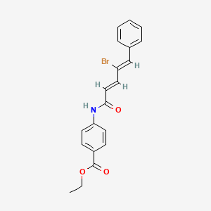ethyl 4-((2E,4Z)-4-bromo-5-phenylpenta-2,4-dienamido)benzoate