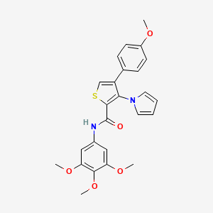 4-(4-methoxyphenyl)-3-(1H-pyrrol-1-yl)-N-(3,4,5-trimethoxyphenyl)thiophene-2-carboxamide