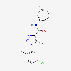 1-(5-chloro-2-methylphenyl)-N-(3-fluorophenyl)-5-methyl-1H-1,2,3-triazole-4-carboxamide