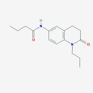 molecular formula C16H22N2O2 B2361875 N-(2-oxo-1-propyl-1,2,3,4-tetrahydro-6-quinolinyl)butanamide CAS No. 954659-75-7