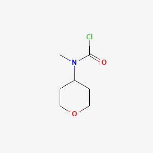 molecular formula C7H12ClNO2 B2361876 N-methyl-N-(oxan-4-yl)carbamoyl chloride CAS No. 220641-84-9