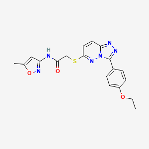 molecular formula C19H18N6O3S B2361877 N-(5-méthylisoxazol-3-yl)-2-((3-(4-éthoxyphényl)-[1,2,4]triazolo[4,3-b]pyridazin-6-yl)thio)acétamide CAS No. 852437-02-6