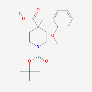 molecular formula C19H27NO5 B2361884 1-(叔丁氧羰基)-4-(2-甲氧基苄基)哌啶-4-羧酸 CAS No. 1707602-34-3