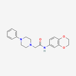 N-(2,3-dihydro-1,4-benzodioxin-6-yl)-2-(4-phenylpiperazin-1-yl)acetamide