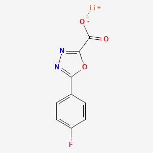 Lithium;5-(4-fluorophenyl)-1,3,4-oxadiazole-2-carboxylate