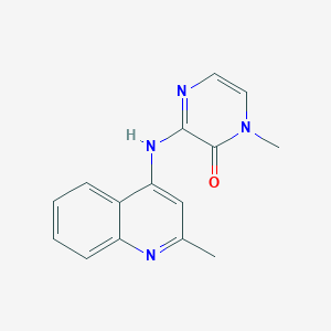 molecular formula C15H14N4O B2361895 1-methyl-3-((2-methylquinolin-4-yl)amino)pyrazin-2(1H)-one CAS No. 2320888-90-0