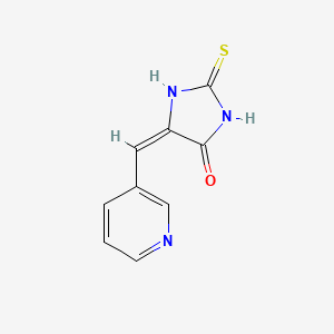 molecular formula C9H7N3OS B2361898 (E)-5-(吡啶-3-基亚甲基)-2-硫代咪唑烷-4-酮 CAS No. 145693-82-9