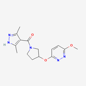 (3,5-dimethyl-1H-pyrazol-4-yl)(3-((6-methoxypyridazin-3-yl)oxy)pyrrolidin-1-yl)methanone