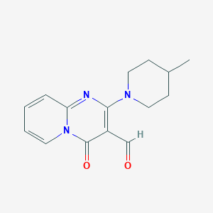 molecular formula C15H17N3O2 B2361903 2-(4-methylpiperidin-1-yl)-4-oxo-4H-pyrido[1,2-a]pyrimidine-3-carbaldehyde CAS No. 331948-27-7