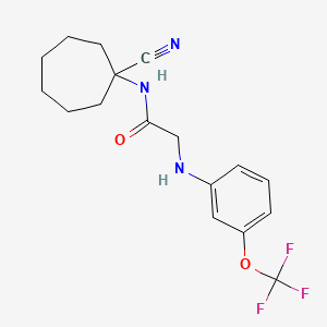 N-(1-cyanocycloheptyl)-2-{[3-(trifluoromethoxy)phenyl]amino}acetamide