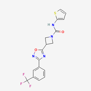 N-(thiophen-2-yl)-3-(3-(3-(trifluoromethyl)phenyl)-1,2,4-oxadiazol-5-yl)azetidine-1-carboxamide