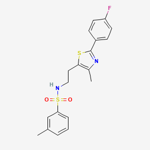 molecular formula C19H19FN2O2S2 B2361927 N-(2-(2-(4-fluorophenyl)-4-methylthiazol-5-yl)ethyl)-3-methylbenzenesulfonamide CAS No. 894005-94-8
