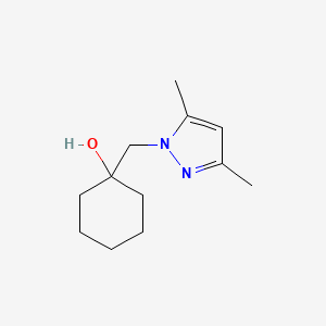 molecular formula C12H20N2O B2361932 1-[(3,5-dimethyl-1H-pyrazol-1-yl)methyl]cyclohexan-1-ol CAS No. 87581-63-3