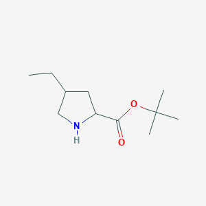 molecular formula C11H21NO2 B2361937 Tert-butyl 4-ethylpyrrolidine-2-carboxylate CAS No. 2287259-61-2