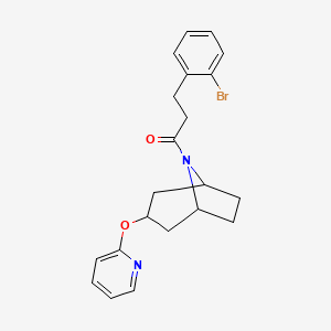 3-(2-bromophenyl)-1-((1R,3s,5S)-3-(pyridin-2-yloxy)-8-azabicyclo[3.2.1]octan-8-yl)propan-1-one