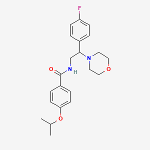 molecular formula C22H27FN2O3 B2361942 N-(2-(4-fluorophenyl)-2-morpholinoethyl)-4-isopropoxybenzamide CAS No. 850704-48-2